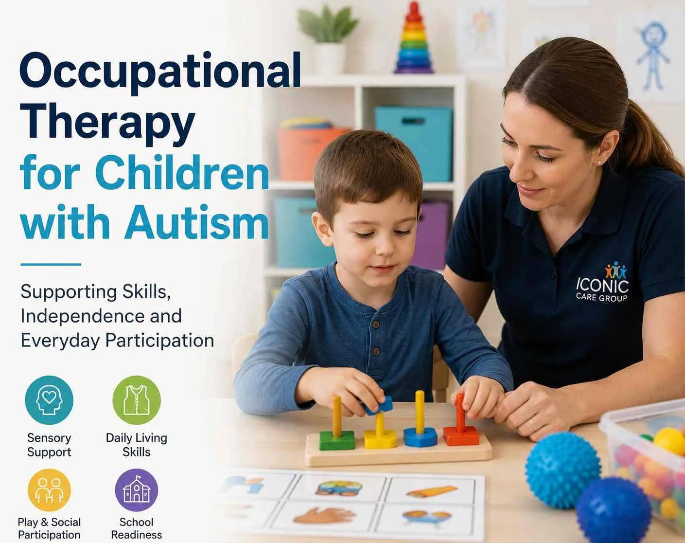 Occupational therapy for children with autism supporting sensory skills and independence