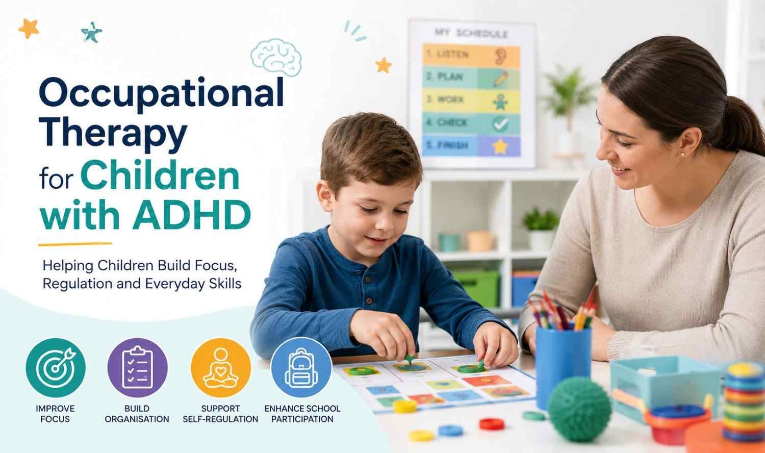 Occupational therapy for children with ADHD supporting focus and emotional regulation